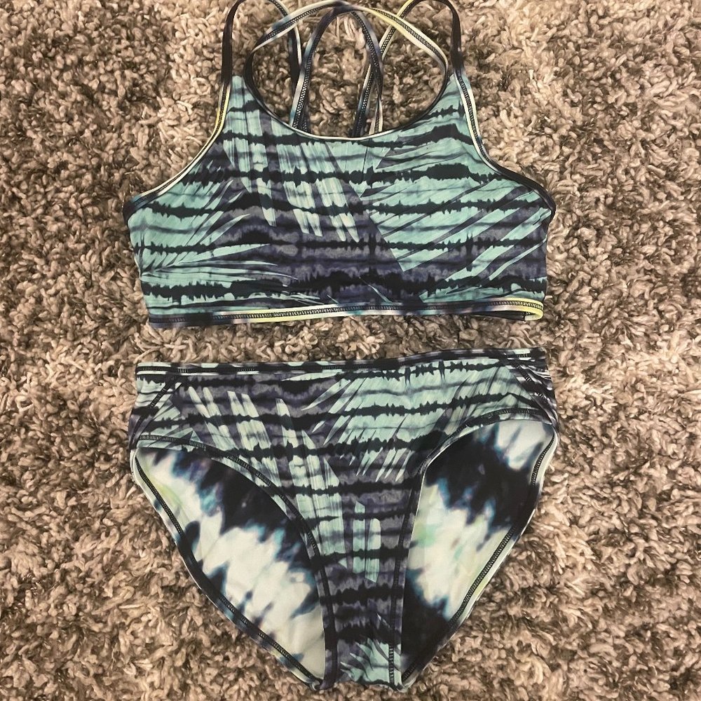 Athleta Girl Reversible Bikini Bottom and Top - Size 12